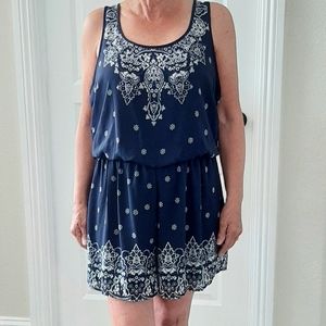 ■ 🏷Xhilaration Women's Racerback Tank Top Romper Blue